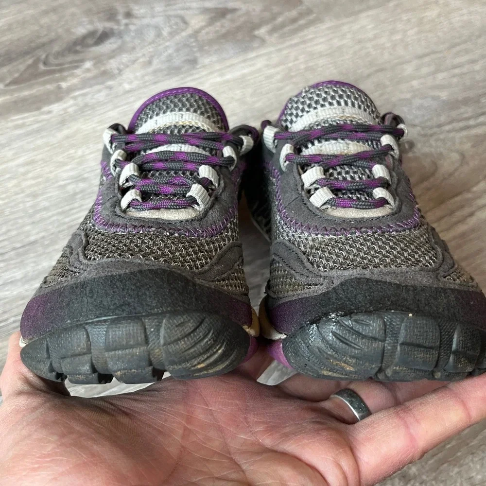 Merrell Pace Glove Minimalist Running Shoes‎ Gray Purple Womens 7.5 UK 5 EU 38